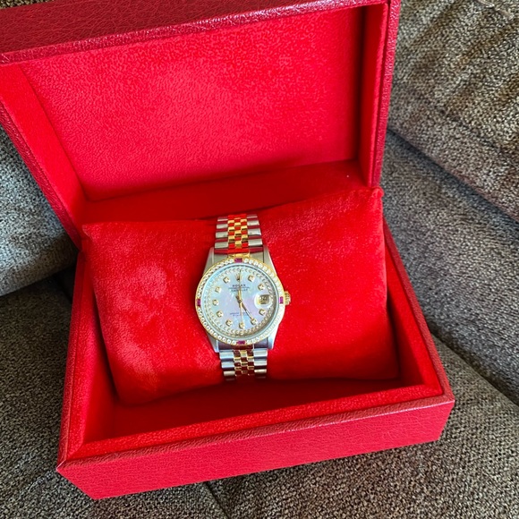 Sold!! Rolex Datejust Diamond Ruby Bezel 36mm Watch Unisex - Picture 12 of 13